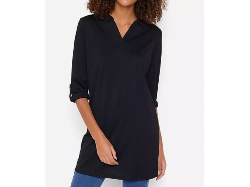 B.P.C długa bluzka tunika polo czarna r.36/38