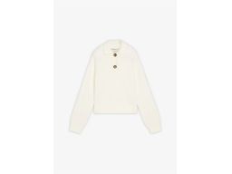 B.P.C sweter śmietankowy z kołnierzykiem na guziki r.48/50