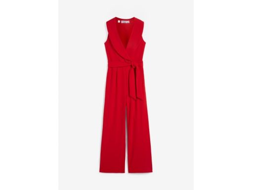 B.P.C kombinezon czerwony elegancki z wiązaniem r.54