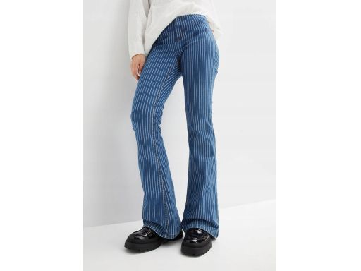 B.P.C spodnie jeansy w paseczki typu bootcut damskie 46.