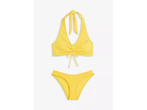 B.P.C bikini żółte z wiązaniem na szyi 46.