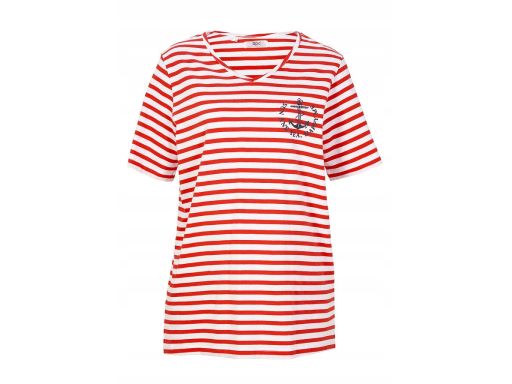 B.P.C t-shirt z nadrukiem paski modny ^40/42