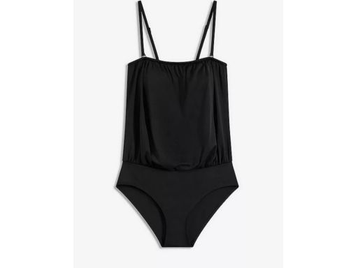 B.P.C kostium kąpielowy bandeau czarny z odpinanymi ramiączkami r.44