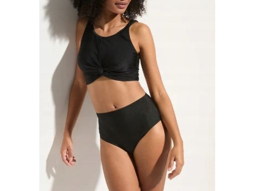 B.P.C bikini czarne top bustier figi gładkie czarne r.44