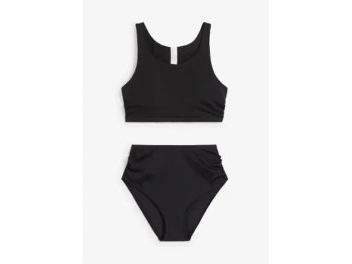 B.P.C bikini bustier czarne z figami z wysokim stanem 38.