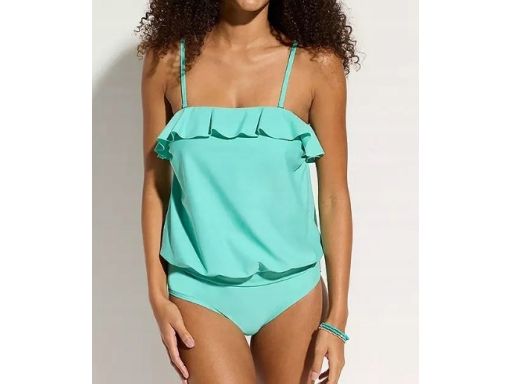 B.P.C turkusowe tankini z falbanką r.46