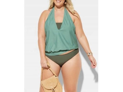B.P.C tankini 3-elementowe top biustonosz i figi zielone khaki r.38