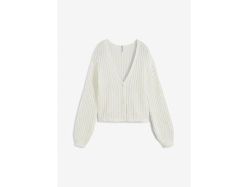 B.P.C krótki sweter rozpinany śmietankowy r.48/50