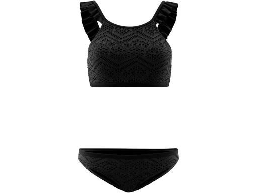 B.P.C czarne bikini ażurowe z biustonoszem i figami r.36