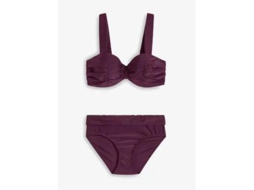 B.P.C bikini na fiszbinach usztywniane marszczenia 42 (80E).