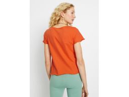 B.P.C t-shirt pomarańczowy z białym napisem 44/46.