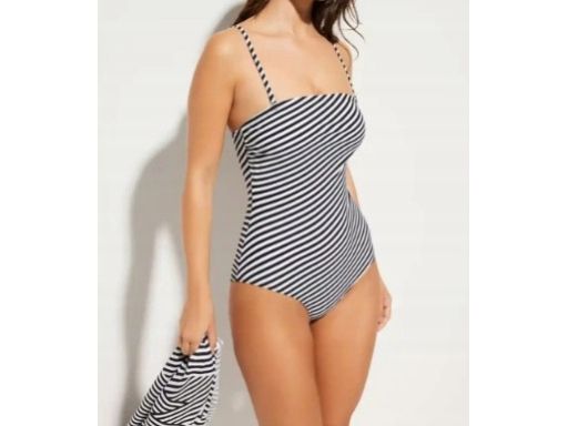 B.P.C kostium kąpielowy bandeau w paski r.42