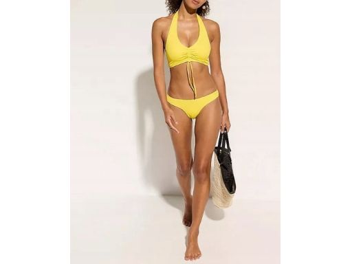 B.P.C bikini żółte z wiązaniem na szyi r.38