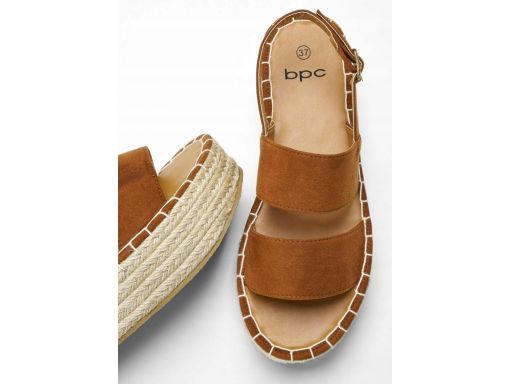 B.P.C sandały na platformie brązowe r.39