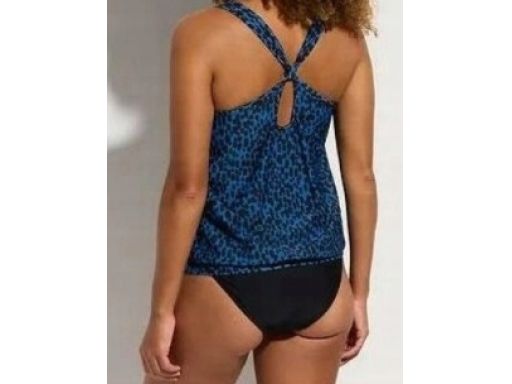 B.P.C tankini granatowo-czarne w cętki z figami r.46