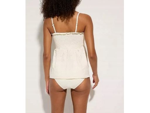 B.P.C tankini z ażurowymi haftami ecru marszczenia r.38