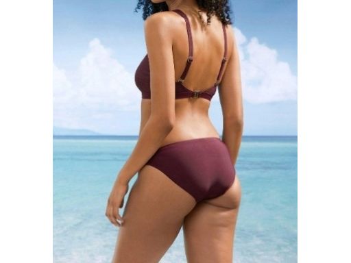 B.P.C bikini bustier bordowe we wzory 40