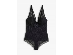 B.P.C body czarne ze stringami usztywniane miseczki koronkowe r.80C