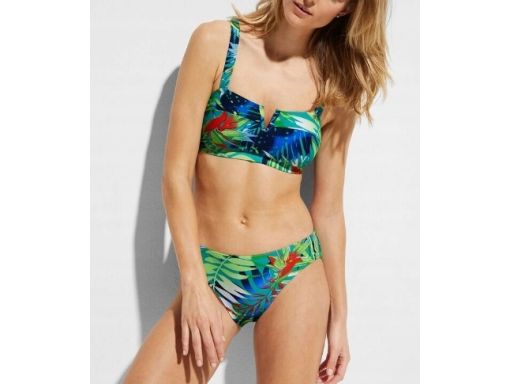B.P.C bikini z biustonoszem zielone liście 44