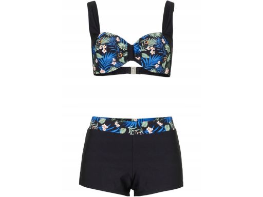 B.P.C bikini z szortami czarne we wzory r.50 100C