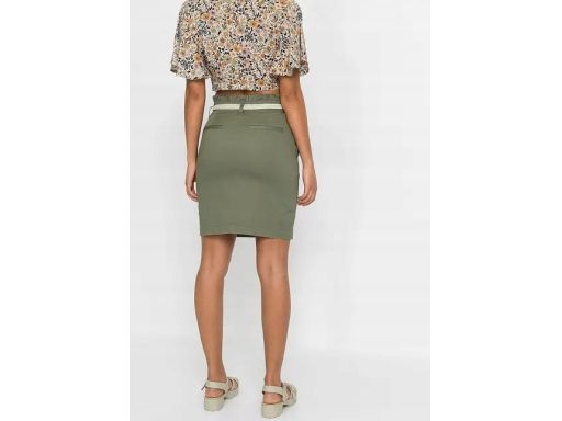 B.P.C spódniczka khaki z falbaneczką w pasie r.36