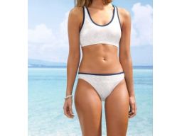 B.P.C bikini we wzorki biustonosz-top + figi r.36