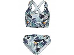 B.P.C. bikini figi wysoki stan top bustier we wzory roślinne r.46