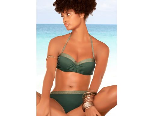 Jette by Lascana Bandeau Bikini zielone usztywniane miszeczki 42 D