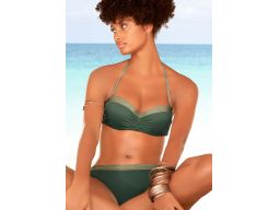 Jette by Lascana Bandeau Bikini zielone usztywniane miszeczki 42 D