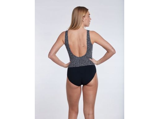 SUNFLAIR kostium kąpielowy czarny w kropeczki usztywniane miseczki 40C