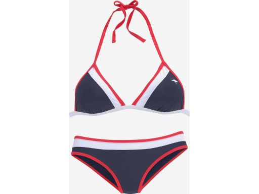 KangaROOS bikini wiązane na szyi granatowo- czerwone 36 A/B