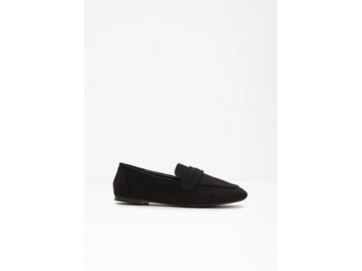 B.P.C mokasyny damskie loafersy czarne z eko zamszu 41.