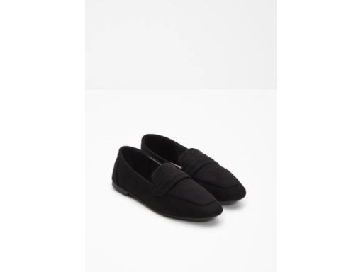 B.P.C mokasyny damskie loafersy czarne z eko zamszu 41.