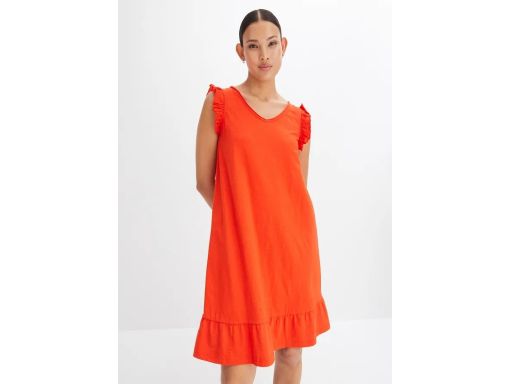 B.P.C bawełniana prosta sukienka shirtowa czerwona 36/38.