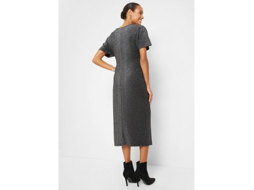 B.P.C Sukienka shirtowa midi posrebrzana ^36/38