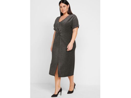 B.P.C Sukienka shirtowa midi posrebrzana ^36/38