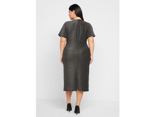 B.P.C Sukienka shirtowa midi posrebrzana ^36/38
