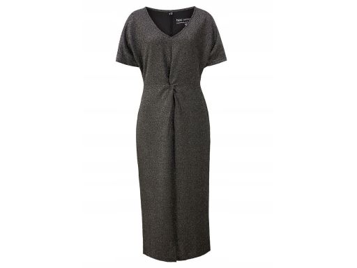 B.P.C Sukienka shirtowa midi posrebrzana ^36/38