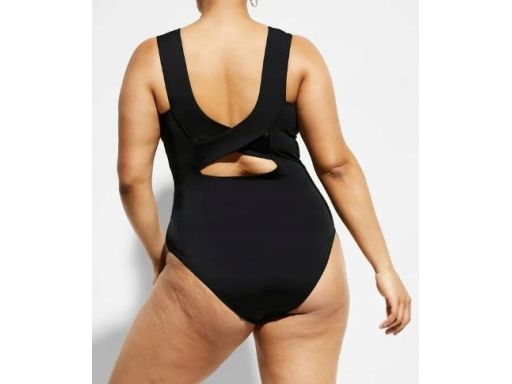 B.P.C modelujący kostium kąpielowy shape czarny z paskami na plecach r