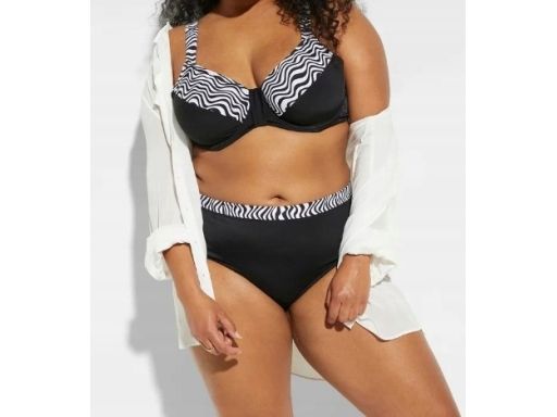B.P.C bikini minimizer oliwkowy wzór zebry z figami r.50(100E)