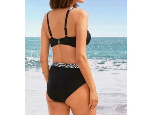 B.P.C bikini minimizer oliwkowy wzór zebry z figami r.50(100E)