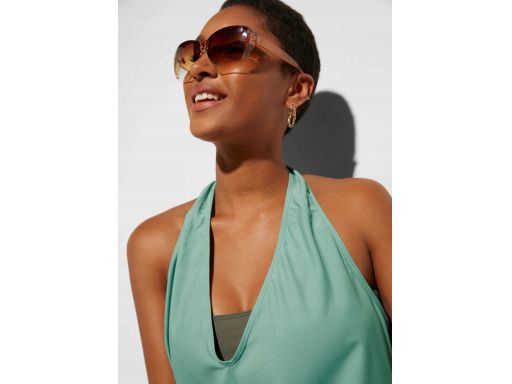 B.P.C bikini biustonosz top i figi oliwkowe r.42
