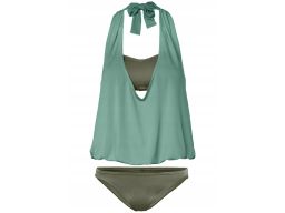 B.P.C bikini biustonosz top i figi oliwkowe r.42