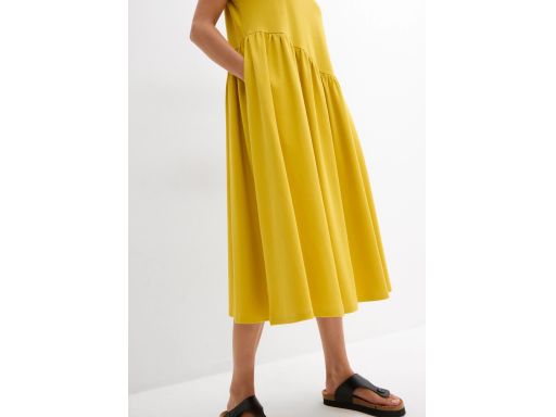 B.P.C sukienka oversize midi żółta musztardowa ^40/42