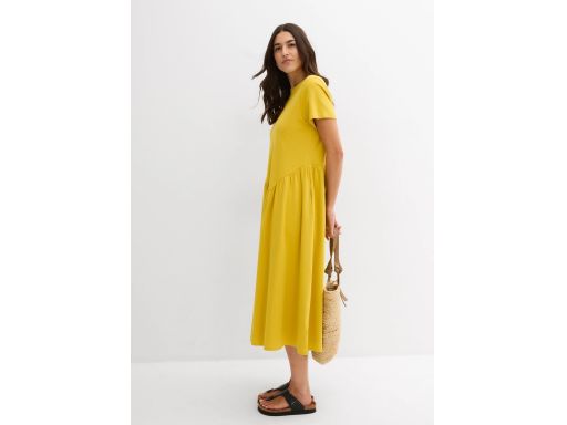 B.P.C sukienka oversize midi żółta musztardowa ^40/42