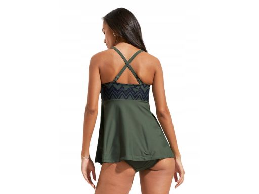 B.P.C tankini zielone khaki odpinane ramiączka 38