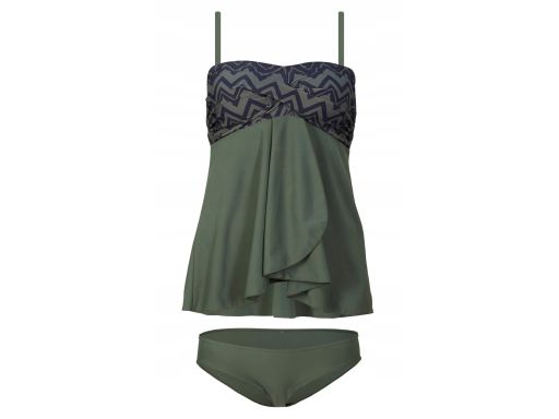 B.P.C tankini zielone khaki odpinane ramiączka 38