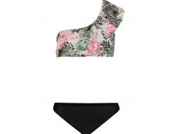 B.P.C bikini w kwiaty z falbanka na jedno ramiÄ™ z figami 38