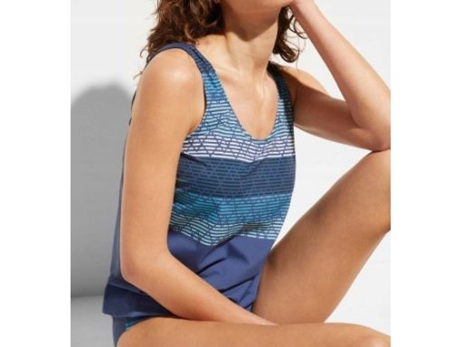 B.P.C klasyczne tankini w niebieskie paski z figami z wyższym stanem 4