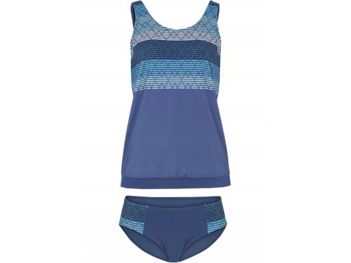 B.P.C klasyczne tankini w niebieskie paski z figami z wyższym stanem 4